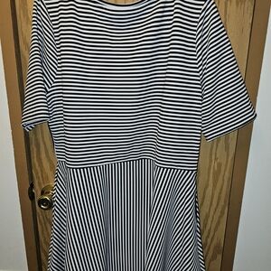 Apt. 9 Black and White Striped Top